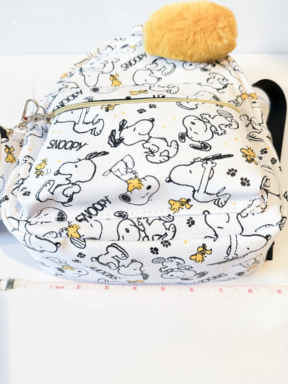 NWT Peanuts Snoopy Woodstock Mini Backpack 3 Pc Set Coin Purse Heart Charm - Picture 10 of 10